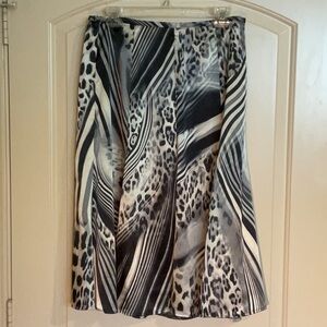 Chico’s Silky Animal Print Skirt - Size 1